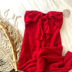 Strapless cropped jumpsuit